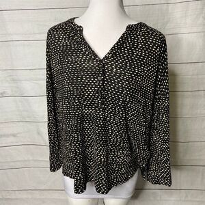 Lucky Brand black yellow top shirt large